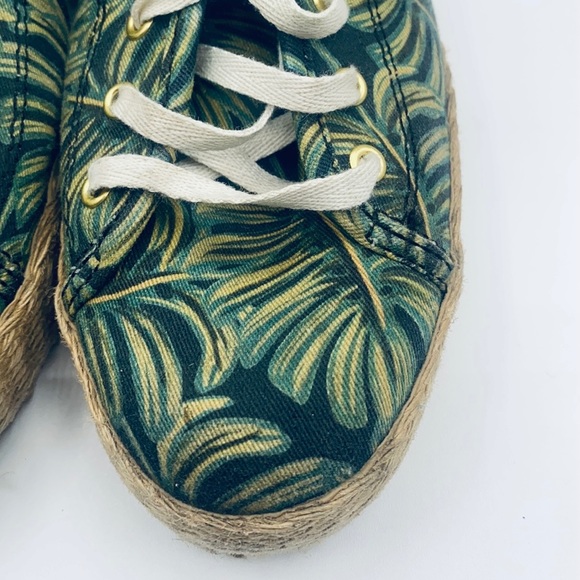 Keds Shoes Sneakers Triple Kick Platform Rifle Paper Co Palms Leaves Espadrilles - Picture 6 of 8